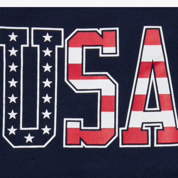 NWT Children's Place Navy W/USA Flag 4th of July Graphic Tank Top - Size 6-9M - Picture 4 of 7